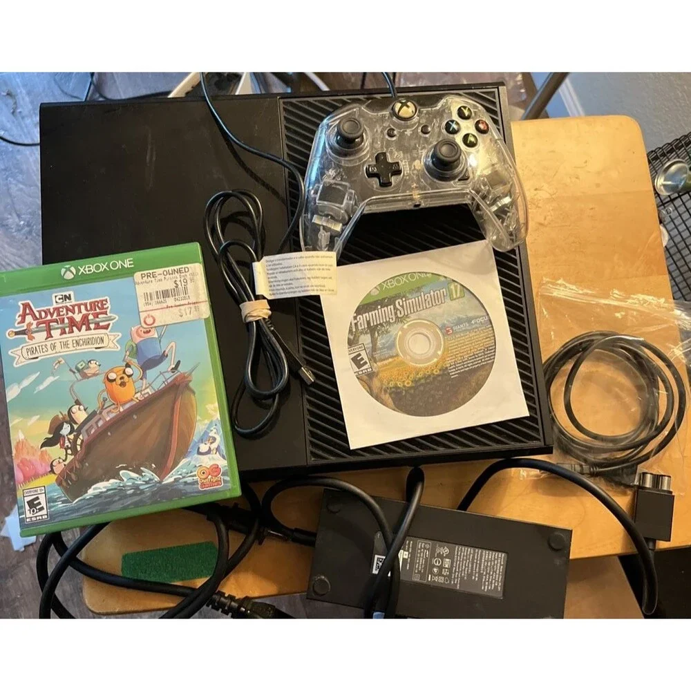 Xbox 360 1540 500GB Bundle with 2 Games Controller Cables Power Adaptor TESTED
